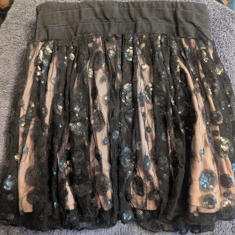 Disney Black & Pink Sequin Skirt